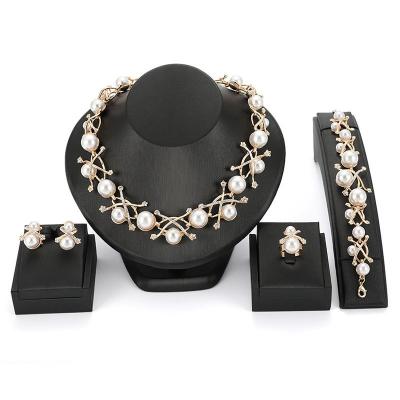 China JW002 Fashion CLASSIC Jewelry Pakistani Bridal Pearl Jewelry Sets for sale