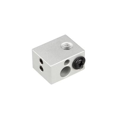 China 3D Printing 3DSWAY 3D Printer Part Aluminum NV6 Heating Block 0.4mm Brass Nozzle E-3D V6 Hotend DIY Kit Heated Block for sale