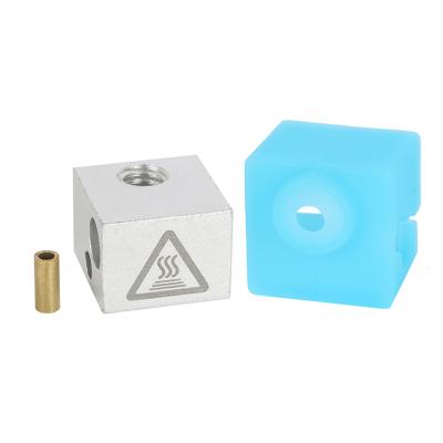 China 3DSWAY 3D Printer Parts Heater Block E-3D V5 Hotend Aluminum Extruder Block Silicone Heating Sock for 3D Printing for sale