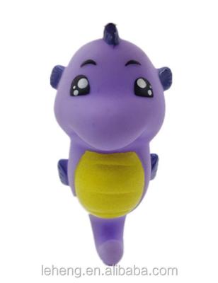 China Good Price OEM Soft Plastic Squeeze Animals Seahorse bb called baby bath toy for sale