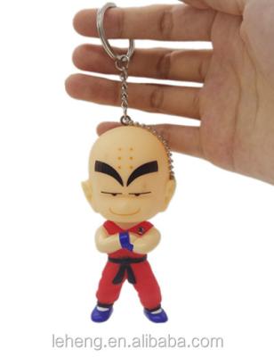 China hot custom promotional mini 3d figure key chain 3d soft plastic figure key chain for sale