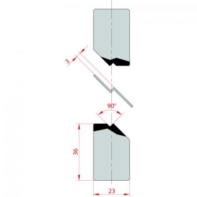 China 42CrMo 90 Degree Slight Jerk Tool - WZIN002Z03 Press Brake Dies for sale