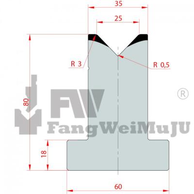 China Standard 1045 Dies /V25/H80 - 3018 Press Brake 88 Degree H80 T Shape Dies for sale