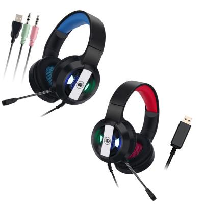 China Portable Headband Headphones PC Gaming Headset Edge - Sound With MicUSB 7.1 &3.5mm Wired RGB Back Light Gaming Headphones for sale