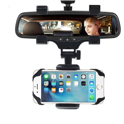 China Fixed in Car Rearview Mirror Car GPS Mirror Mount Phone Bracket Car Phone Holder 360 Rotation for Universal Phone Holder Base for sale