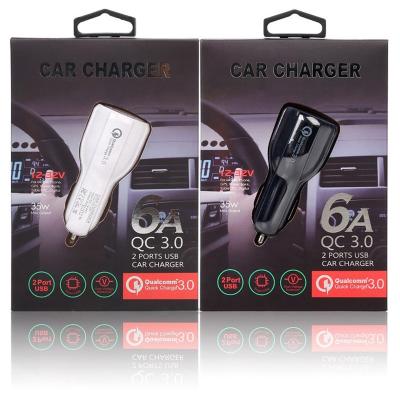 China Fast Charging Mobile Phone/Ipad/Camera/PDA/MP3 USB Car Charger 3.0 For Travel Car Charger iPhone12 Dual Usb Charging Adapter for sale