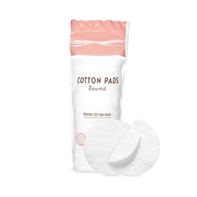 China Makeup Customized Pack Cotton Organic Facial Skin Care Pads Plain Wadding White Cleaning Pad for sale