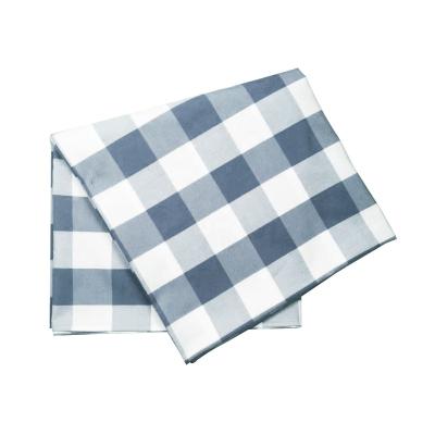 China Modern Polyester Plaid Table Cloth White And Blue Home Decor Modern Table Cloth for sale