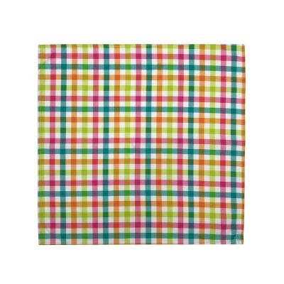 China Machine Washable High Quality 100% Cotton Printed Colorful Checked Dining Napkin Dining Napkin for sale