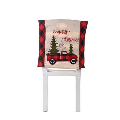 China Polyester Embroidery Christmas Truck Series Black Buffalo Red Control Chair Cover for sale