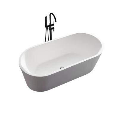 China Luxury 1700mm Deep Custom Size Bathtub Free Standing Artificial Stone Bathtub Outdoor Eco - Friendly for sale