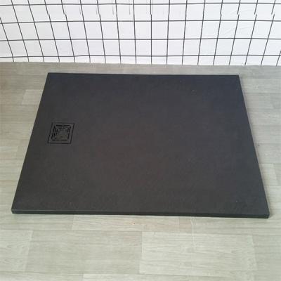 China Eco - Friendly 30mm Thin Black Solid Marble Stone Shower Tray Factory In Foshan for sale