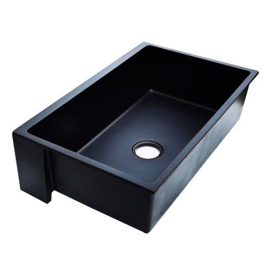 China Multifunction Farmhouse Sink Faucet Matte Black Quartz Stone Drop In Countertop North America for sale