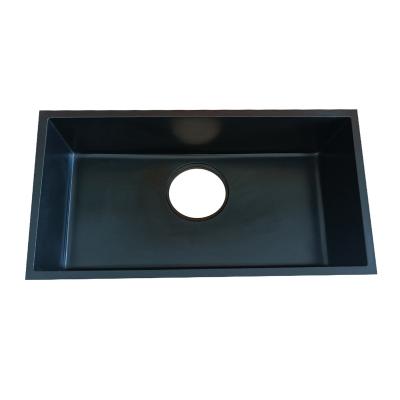 China Without Faucet Black Single Bowl Sink For Kitchen Farmhouse Sink Set Large Size for sale