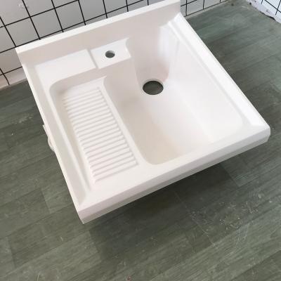 China Modern Artificial Stone Resin Deep Clothes Lavatory Laundry Bathroom Sink for sale