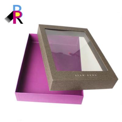 China Custom Recycled Printing Materials China Art Paper Folding PVC Window Display Colorful Recycled Gift Boxes for sale