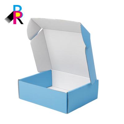 China Low Cost Recyclable Box Printing Plain Colored Customized Shipping Boxes Custom Logo for sale