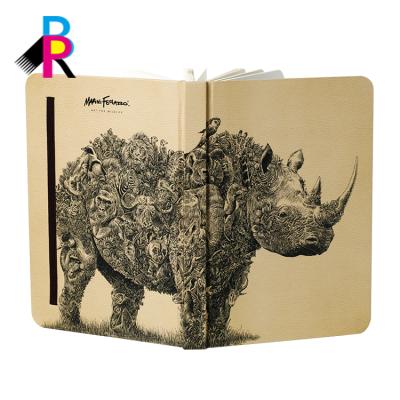 China Customized Eco-friendly Paper Logo Printing Hardcover Binding Matt Finished Planner Recycled Paper Notebook for sale