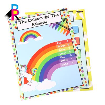 China Nice Kids Education Design Colorful Children Card Art Paper Game With Envelope for sale