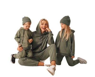 China Anti-pilling Custom Matching Family Sweatsuit Women's Sweatshirt Children's Unisex Children's Clothing Set Sweatpants Children's Sweatsuit for sale