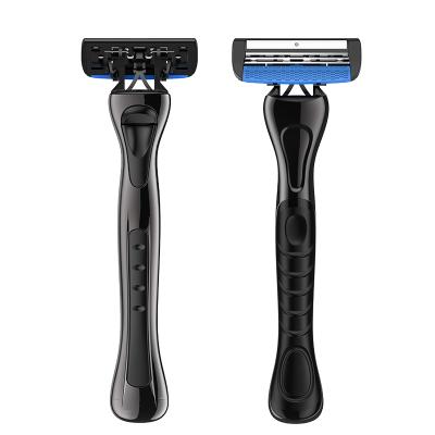 China Triple Blade Men Shaving Razor High Quality With Sweden Triple Blade Metal Handle System Razor for sale