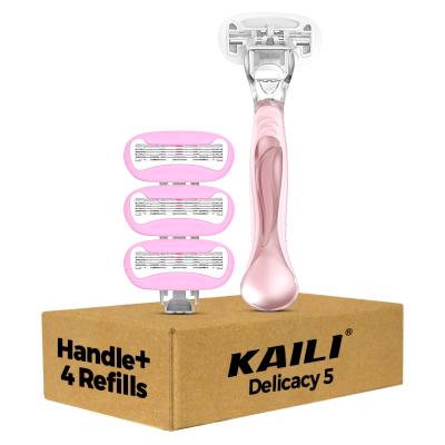 China Five Blade 5 Blades Women's Razor Best Selling Women Shaving Razor For Women for sale