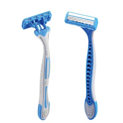 China 3 Blades Factory Professional Triple Razor Blades Shaving Razor Disposable Razor for sale