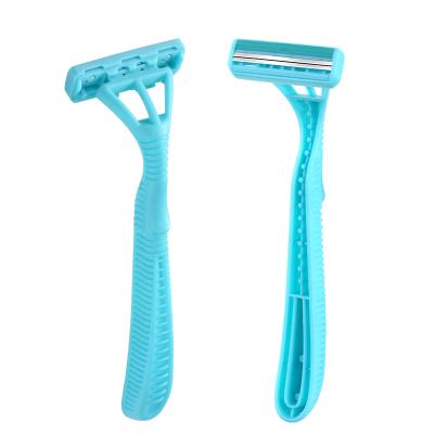 China Wholesale Twin Blades Razor 2 Blades Plastic Handle Shaving Razor for sale