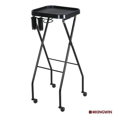 China Fold Away Salon Spa Portable Folding Serving Trolley Tray for sale