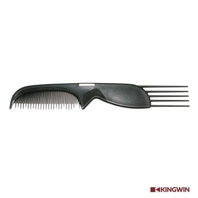 China Salon Hairdresser Salon Fork Comb In 5 Pins Design Resistant Heat And Chemical Anti-Static Carbon Fiber Comb for sale