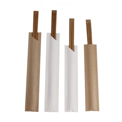 China Logo Printing Tensoge Bamboo Personalized Disposable Biodegradable Chopstick Paper Cover for sale