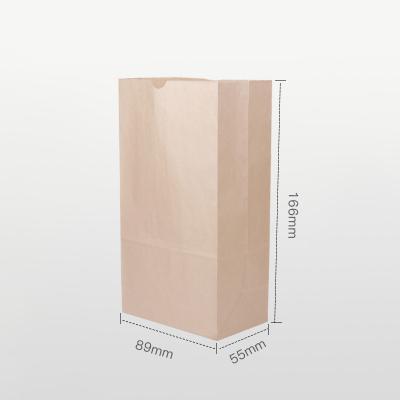 China Packaging Design Disposable Cheap Durable Customize Small Brown Kraft Paper Food Bag Eco - Friendly Biodegradable for sale