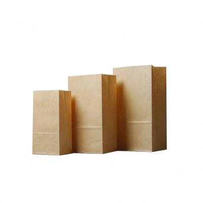 China Factory Price Disposable Take Out Carry Manufacturers High Quality Brown Paper Packaging Rack Up Bag For Food for sale