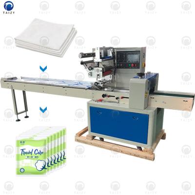 China Food Sausage Pillow Bag Servo Horizontal Flow Wrapping Packing Machine for sale