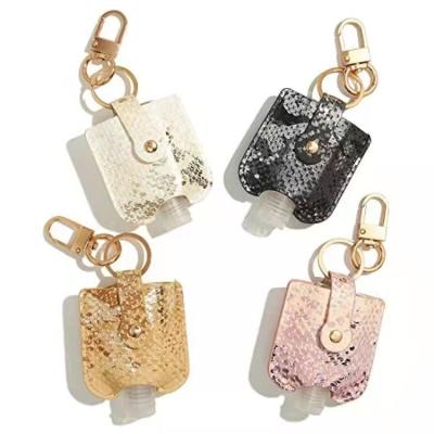 China New Design Leopard Print Mini Small Pocket Bag For Key Chain Leather Sanitizer Bottle Easy for sale