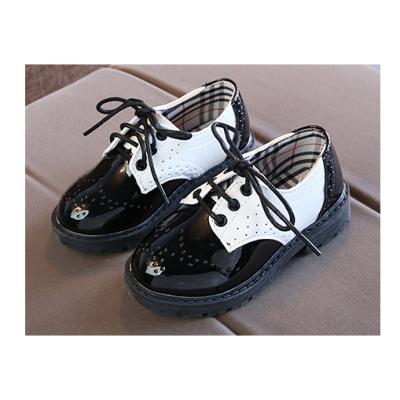 China Anti-odor Children School Shoes Kids Dress Shoes Flat Shoes Lace Up Buckeye Shoes for sale