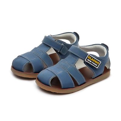 China New Good Quality Kids Anti-Slippery Sandals for Boys Closed Toe Leather Sandals Kids Beach Sandals for sale