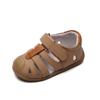 China Boy Waterproof Narrow Toe Toddler Sandals Kids Genuine Leather Breathable Sandals With Arch Support for sale