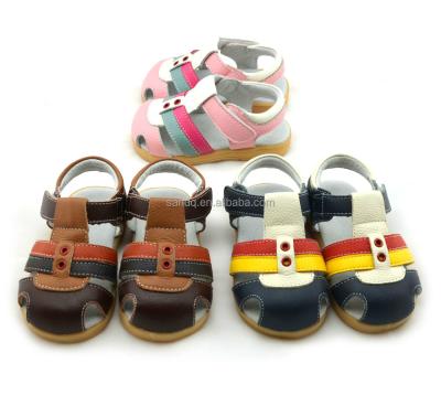 China Wholesale Anti-odor Baby Boy and Girl Baby Genuine Leather Sandals for sale