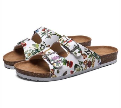 China Flora Buckle Stap Men's and Women's Summer Slippers Round Unisex Slides for Beach Adult Sandals for sale