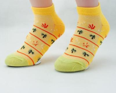 China Cotton jacquard custom logo, design cute Girls Ankle Socks for sale