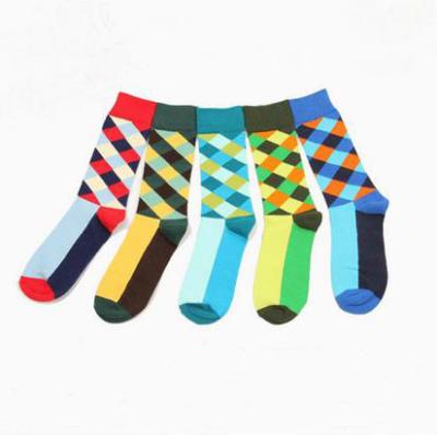 China Color Diamond Lattice Socks for sale