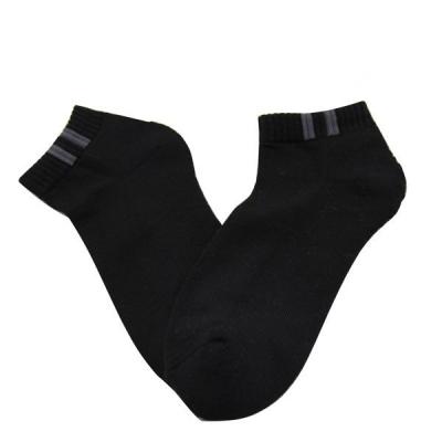 China custom logo, design cotton black ankle men socks for sale