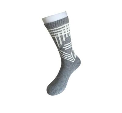 China Cushion Cotton custom Logo, design Sport Grey Socks for sale