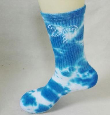 China Custom crew sport dye adlut spandex/cotton socks for sale