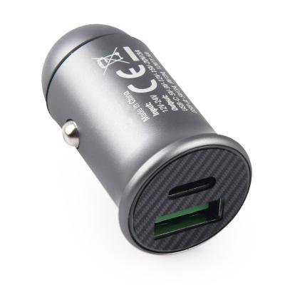 China CE,ROHS,kc Certificate PD Car Charger 60W Mobile Phone And QC3.0 18W Dual Car Charger Fast Charging For iPhone,Samsung And Xiaomi for sale