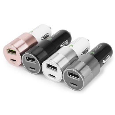 China FCC CE Ports Dual USB PD Car Charger Type kc PD PPS 30W and QC3.0 18W Charging USB Port 2 c Car Charger 48W for iPhone, Samsung, Computers portable for sale