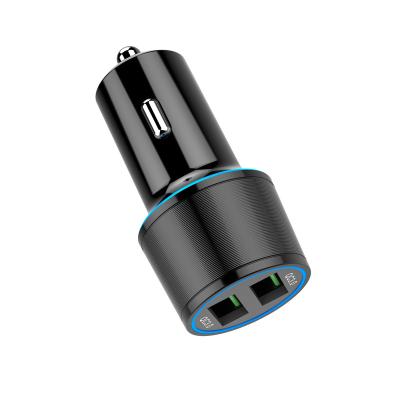 China Conveient kc Dual QC3.0 USB Mobile Phone Charger Safe Smart Car Adapter 12V 18W Quick Charger for sale