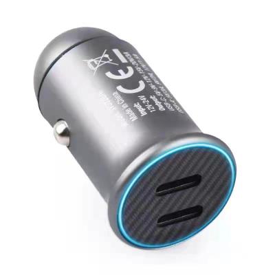 China PPS PD 30W 3A Dual USB Ports 2 Ports USB Mobile Charging Adapter PPS Fast Car Charger Charging Type C Compatible With iPhone Samsung for sale