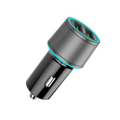 China Dual USB A Ports 18W 36W Mobile Phone Universal Quick Charge QC3.0 Car Fast Charger Adapter for sale